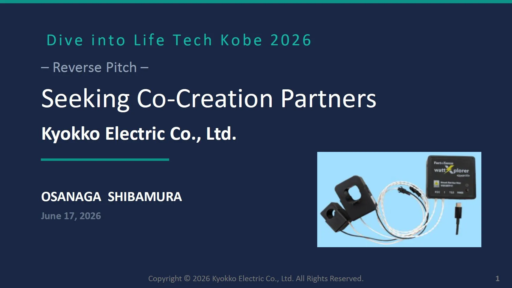 「Dive into Life Tech Kobe 2026」の発表資料の表紙