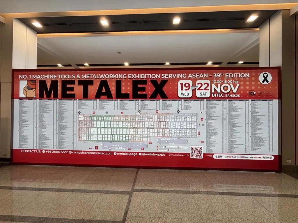 METALEX2025 の会場案内板