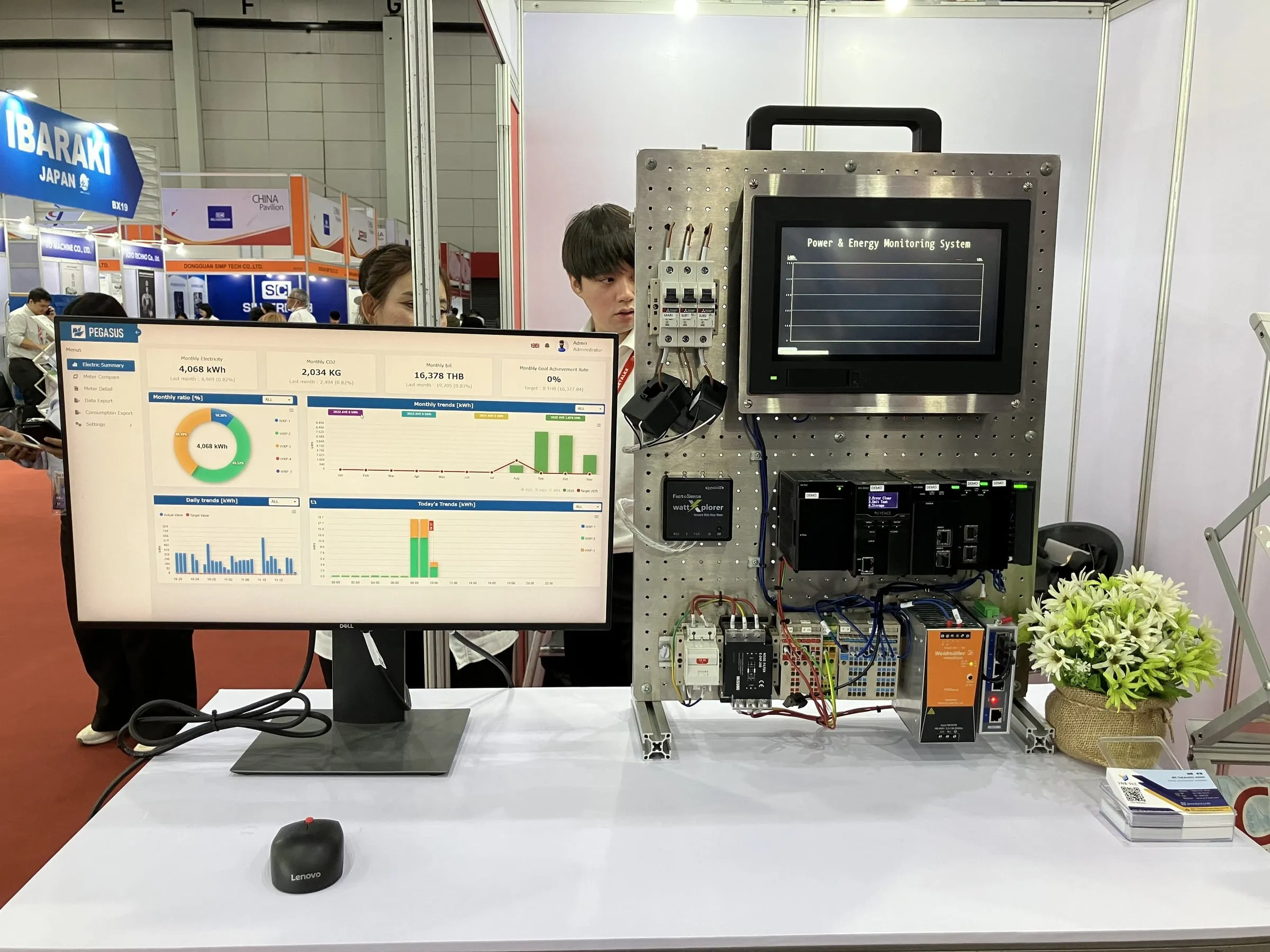 METALEX2025 で展示したエネルギー監視システムのデモ